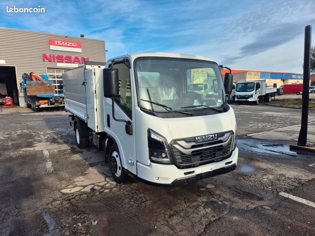 New ISUZU M27 3L 150Ch benne + rehausse + porte universelle type paysagiste
